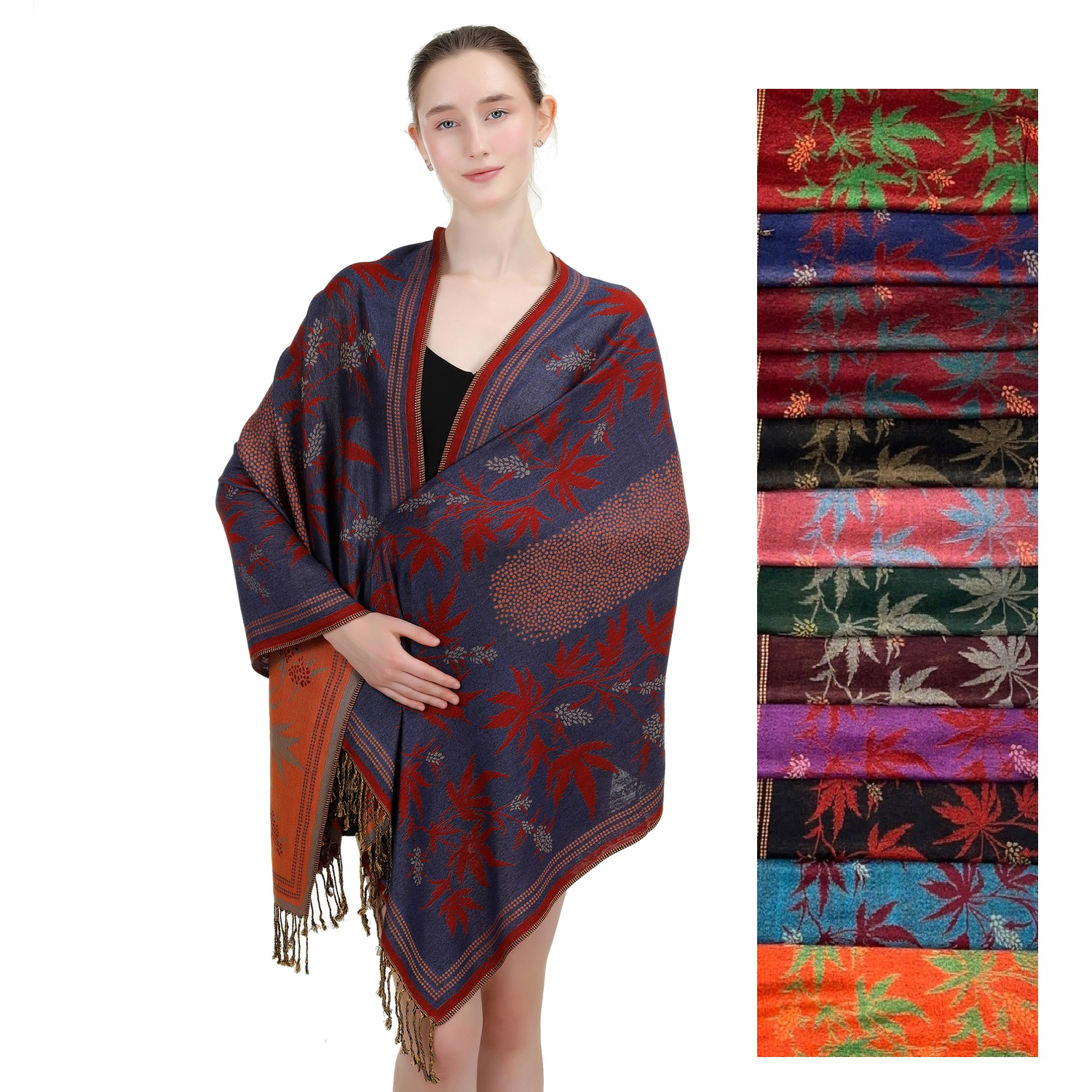 Pashmina - Leaves Assorted - hotRAGS.com
