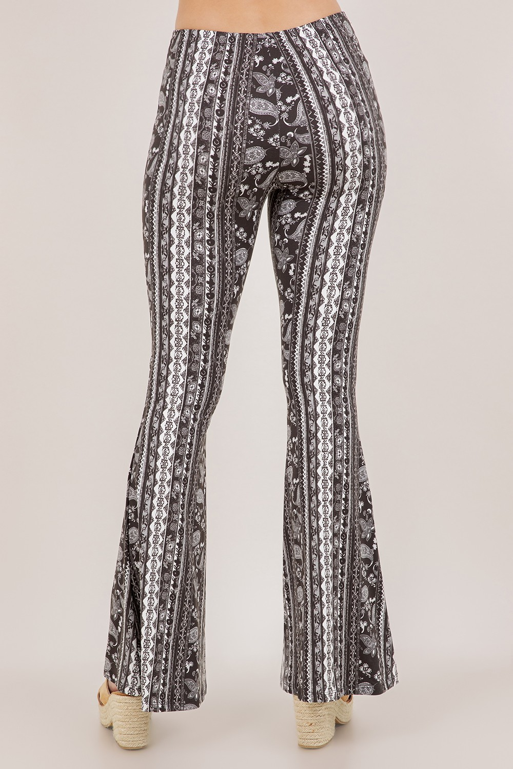 Pants - Palazzo - Black White Pasley - hotRAGS.com