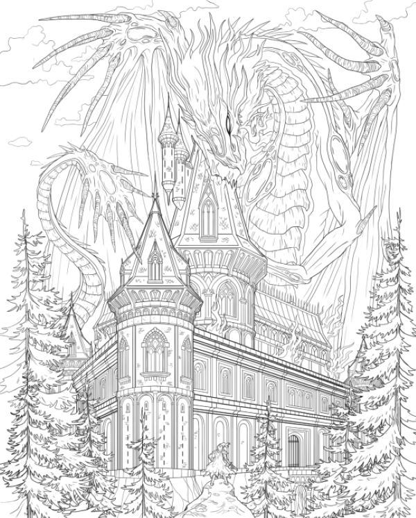Book - Coloring Book Dark Art Gothica - hotRAGS.com