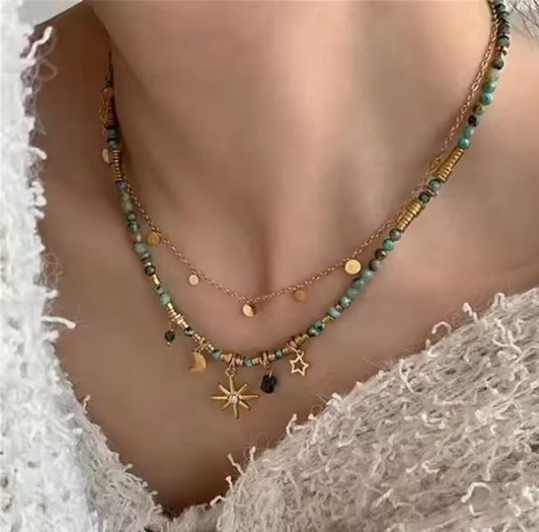 Necklace - Beaded Sun Star Moon - hotRAGS.com