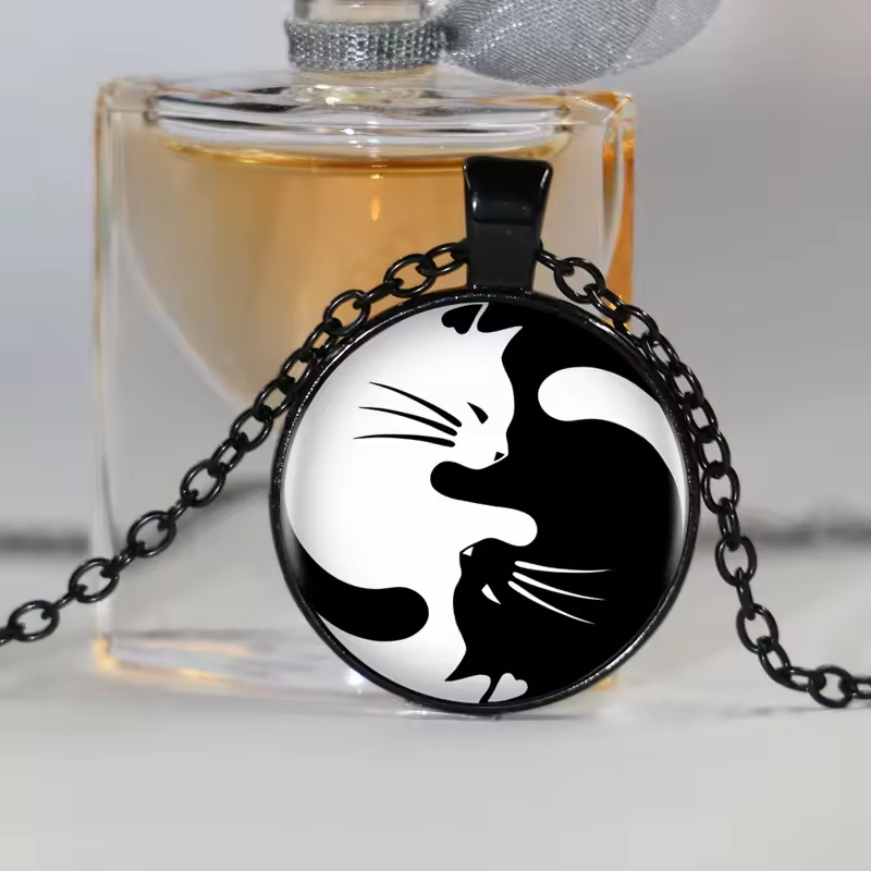 Necklace - Cat Yin Yang - hotRAGS.com