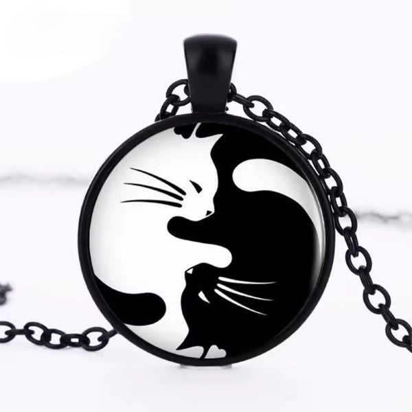 Necklace - Cat Yin Yang - hotRAGS.com