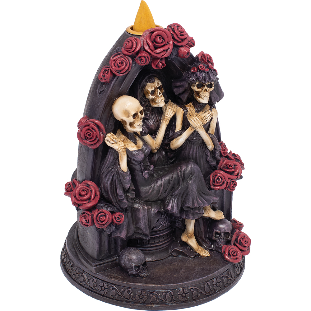 Cone Burner Backflow - Roses & Skeleton - hotRAGS.com