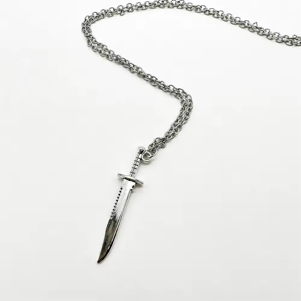 Necklace - Knife Dagger Serrated - hotRAGS.com