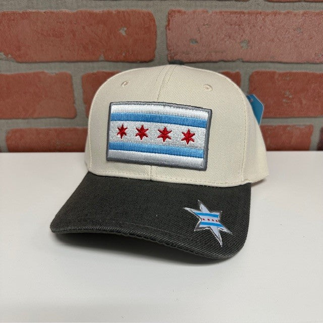Hat - Chicago Flag Stitched - Black Brim - hotRAGS.com