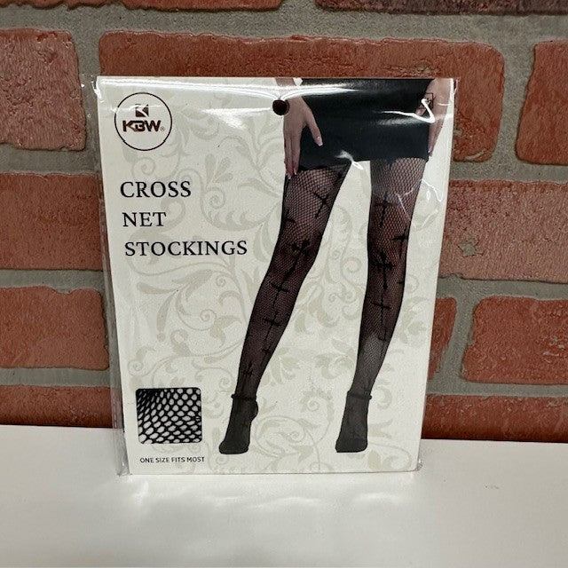 Stockings - Fishnet - Crosses - hotRAGS.com