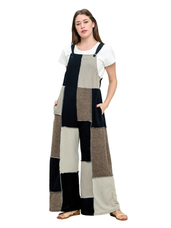 Overalls - Colorblock Patch - Black - hotRAGS.com