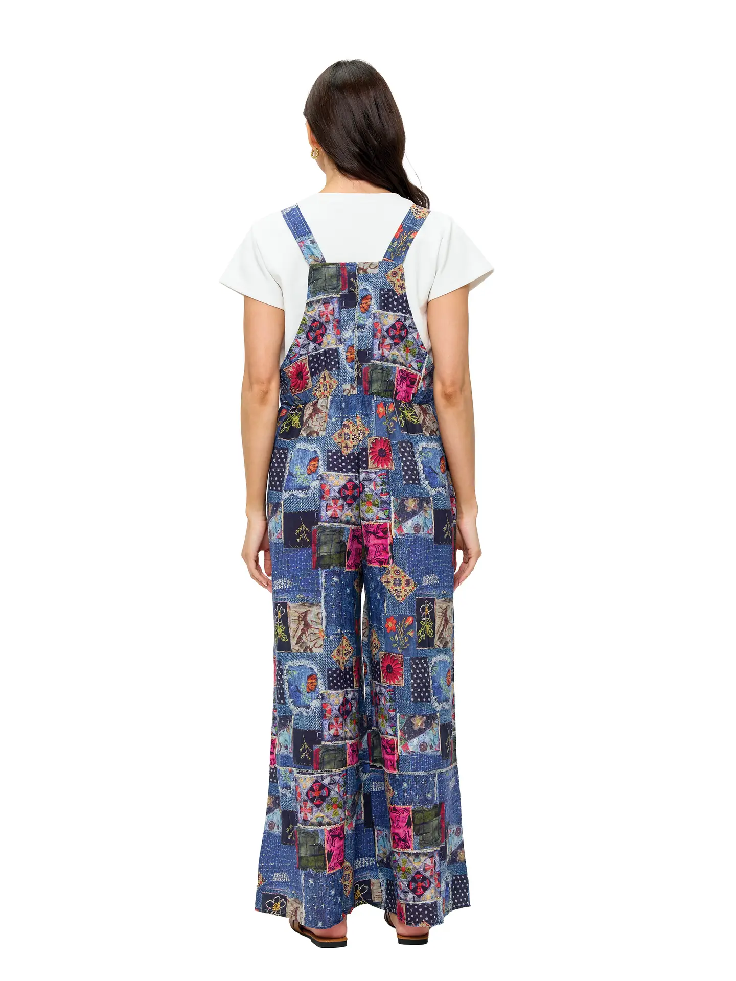 Overall - Boho Ruffled Patchwork - Blue - hotRAGS.com