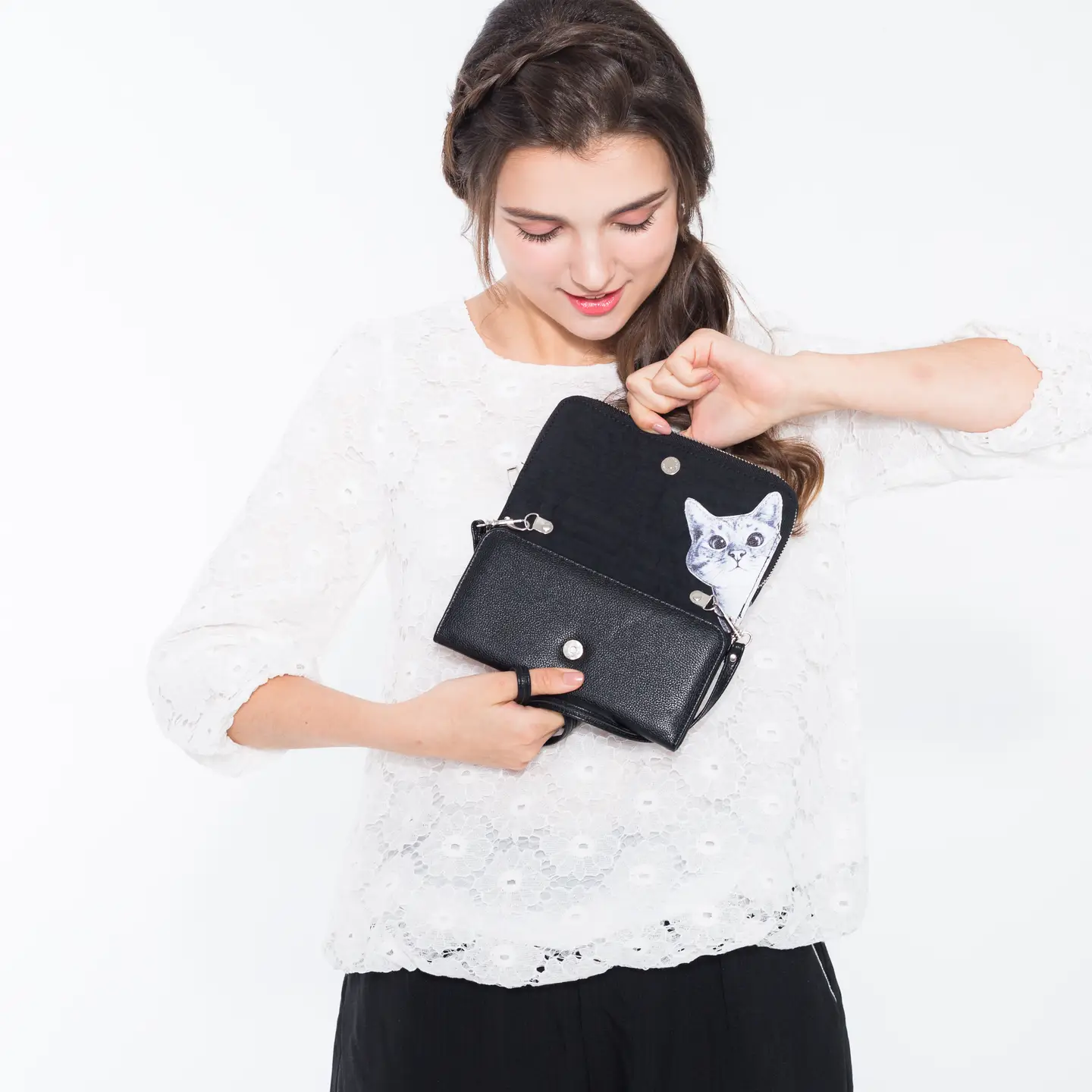 Wallet - Peeking Cat - hotRAGS.com