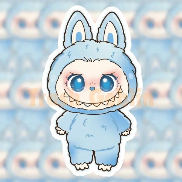 Sticker - Monster Light Blue - hotRAGS.com