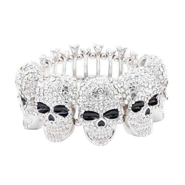 Bracelet - Skull Crystal Stretch - hotRAGS.com