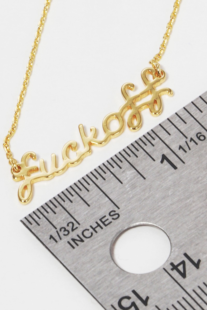 Necklace - Fuck Off - Gold - hotRAGS.com