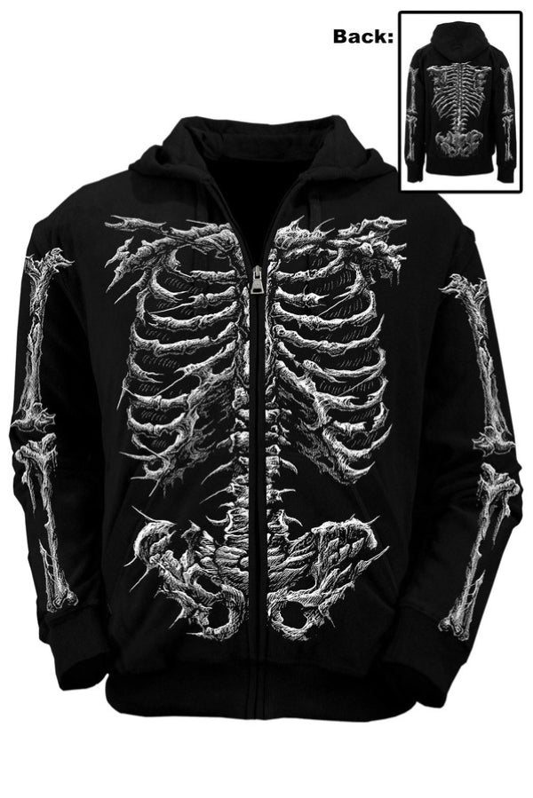 Hoodie - Skeleton Dead Inside - hotRAGS.com