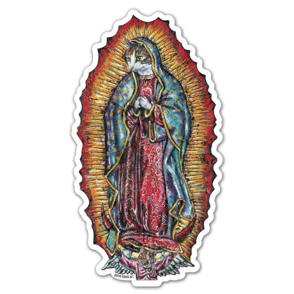 Sticker - Virgin Meowy Cat - hotRAGS.com