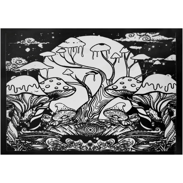 Tapestry - Magic Mushroom Moon - hotRAGS.com