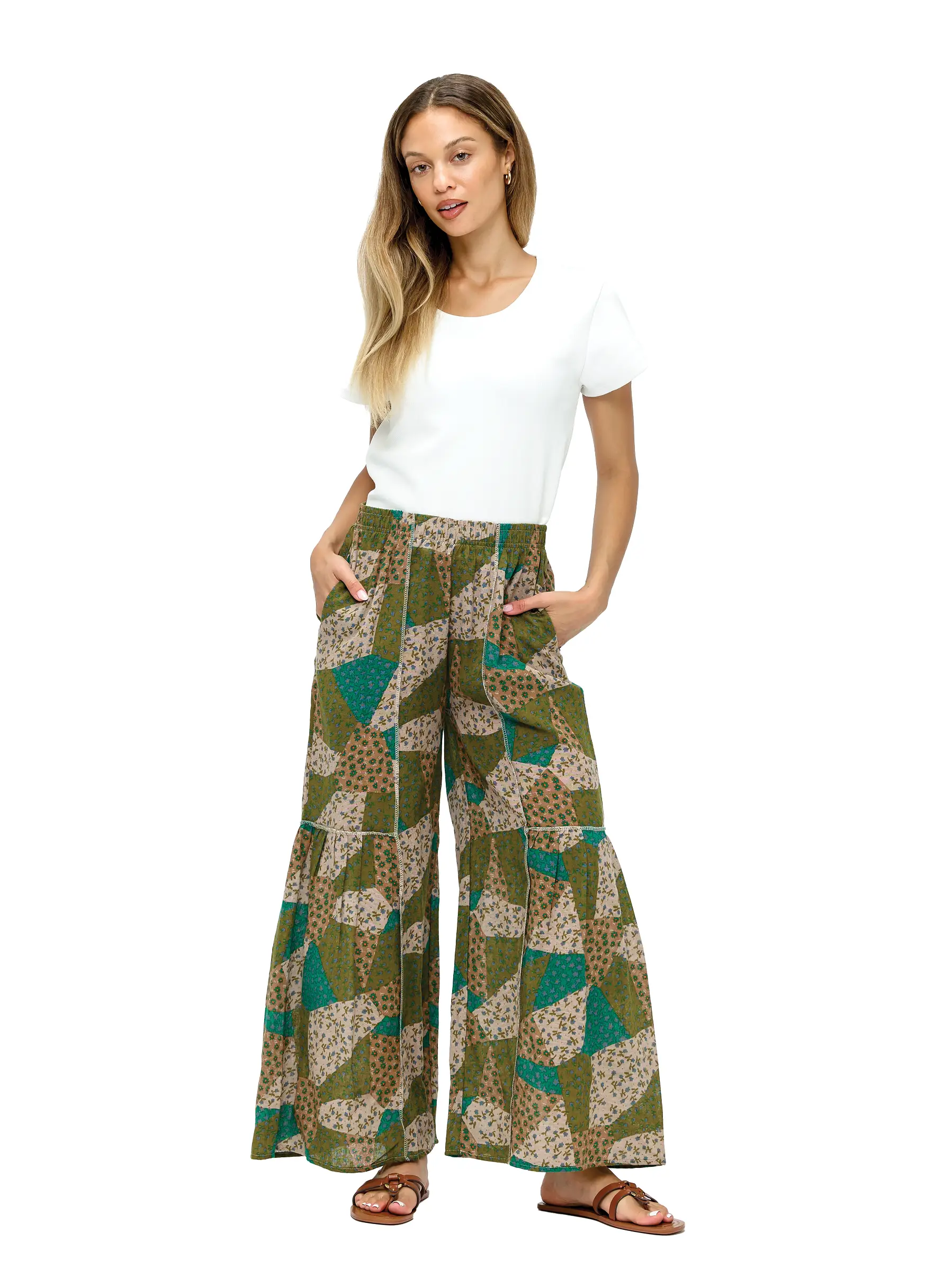 Pant - Boho Ruffled Floral - hotRAGS.com