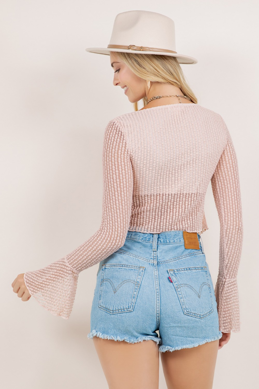 Jr Long Sleeve Top - Lace Pink - hotRAGS.com