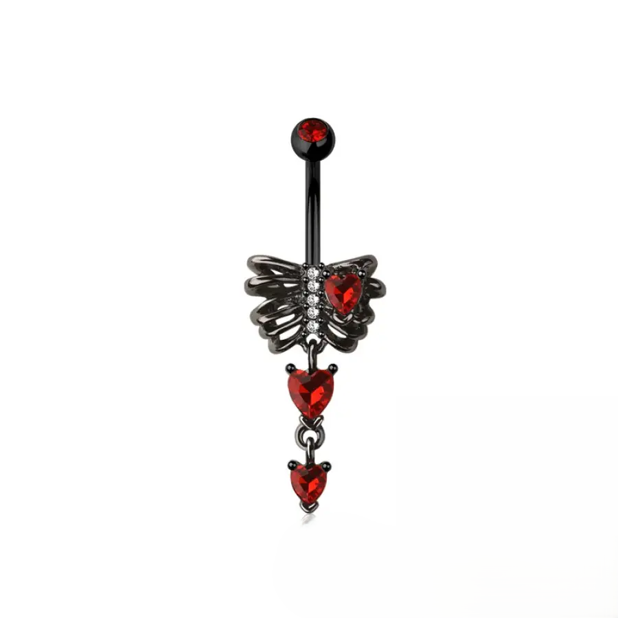 Belly Ring - Rib Cage Heart - hotRAGS.com