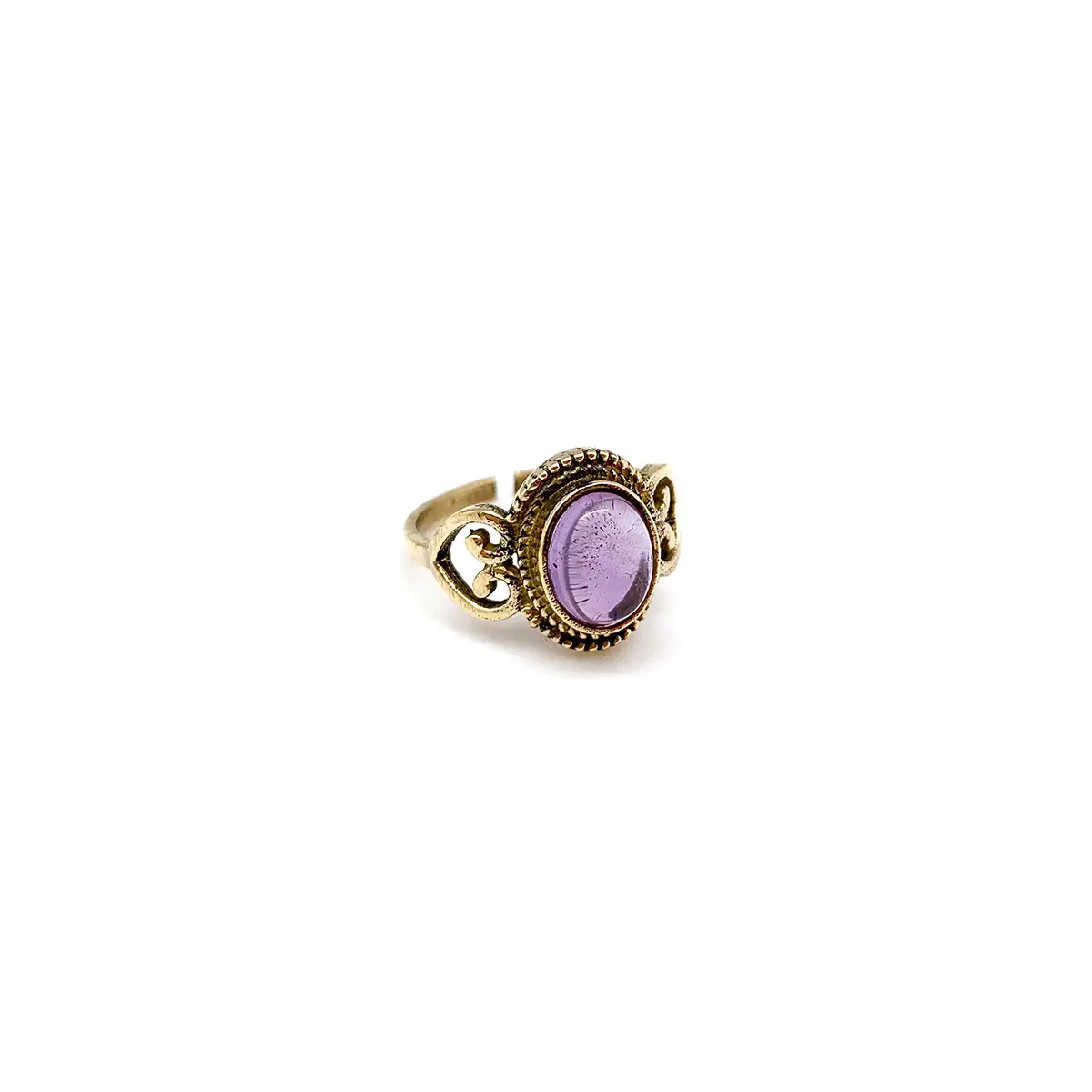 Ring - Gold Oval Amethyst - hotRAGS.com