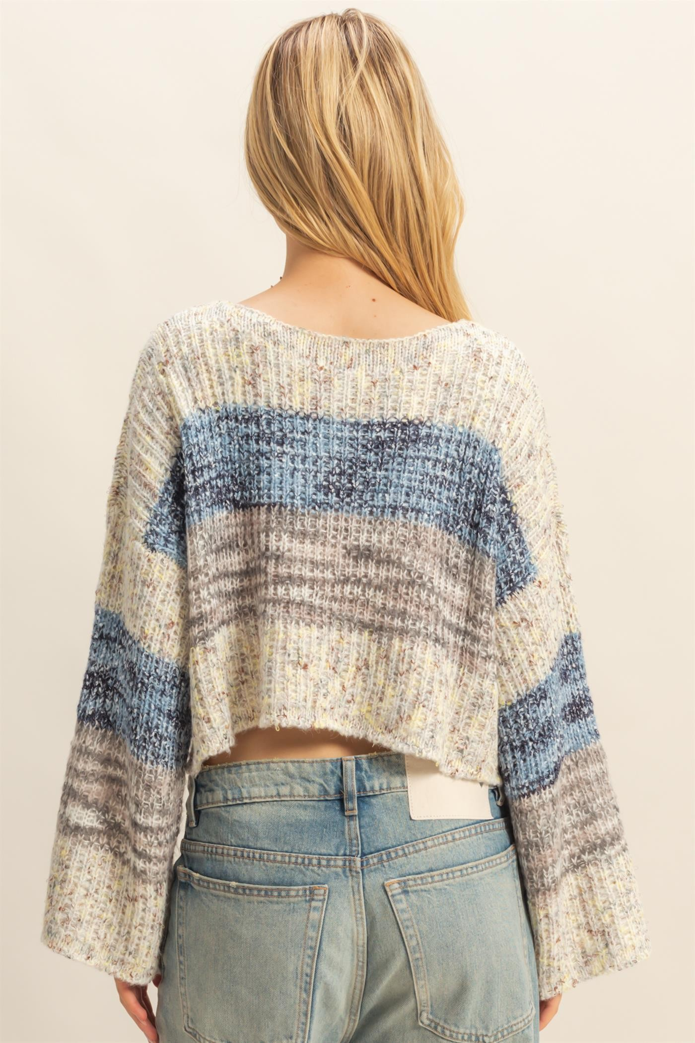 Sweater - Crop Striped Combo - hotRAGS.com