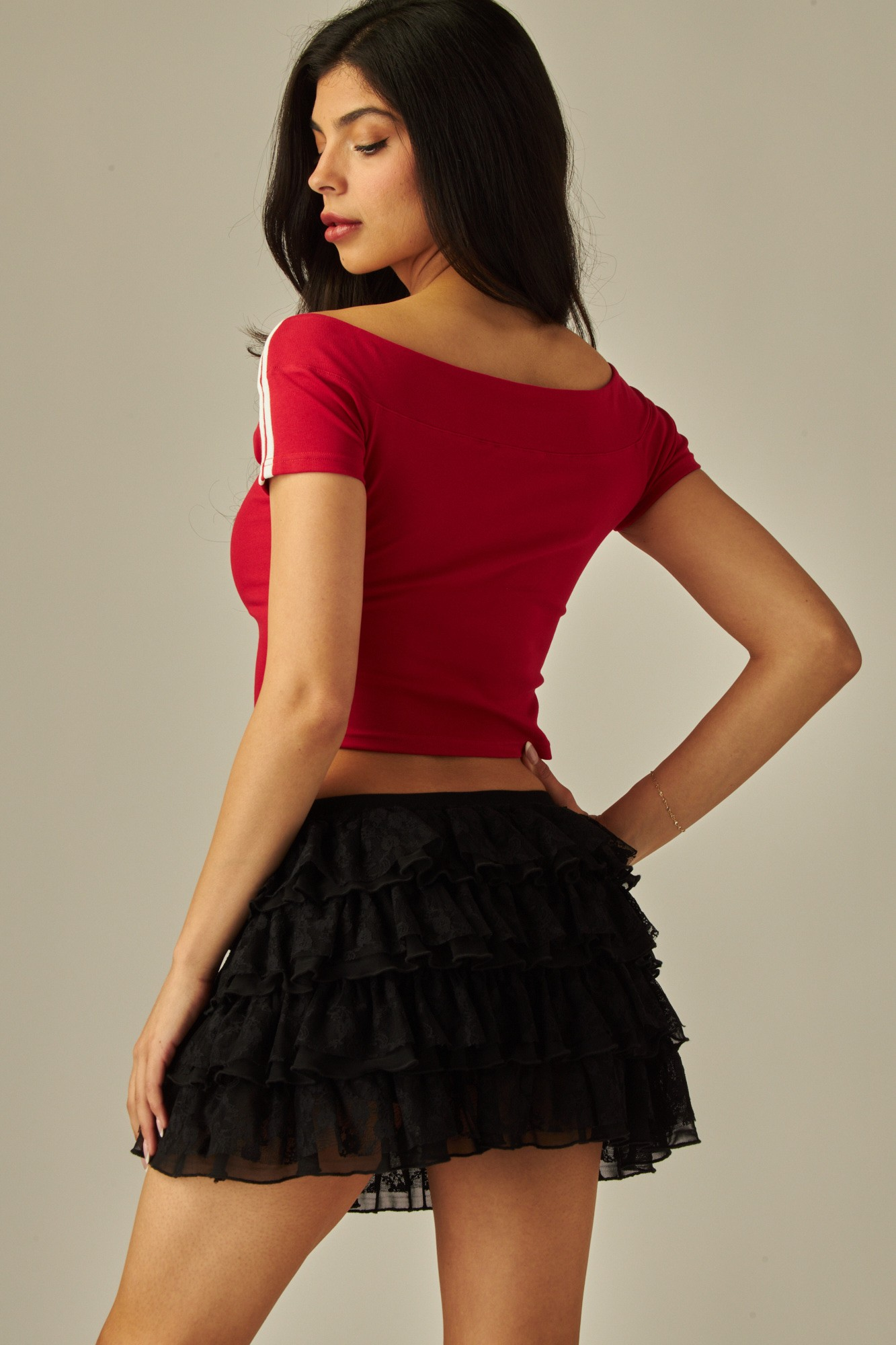 Skirt - Mini Ruffled - Black - hotRAGS.com