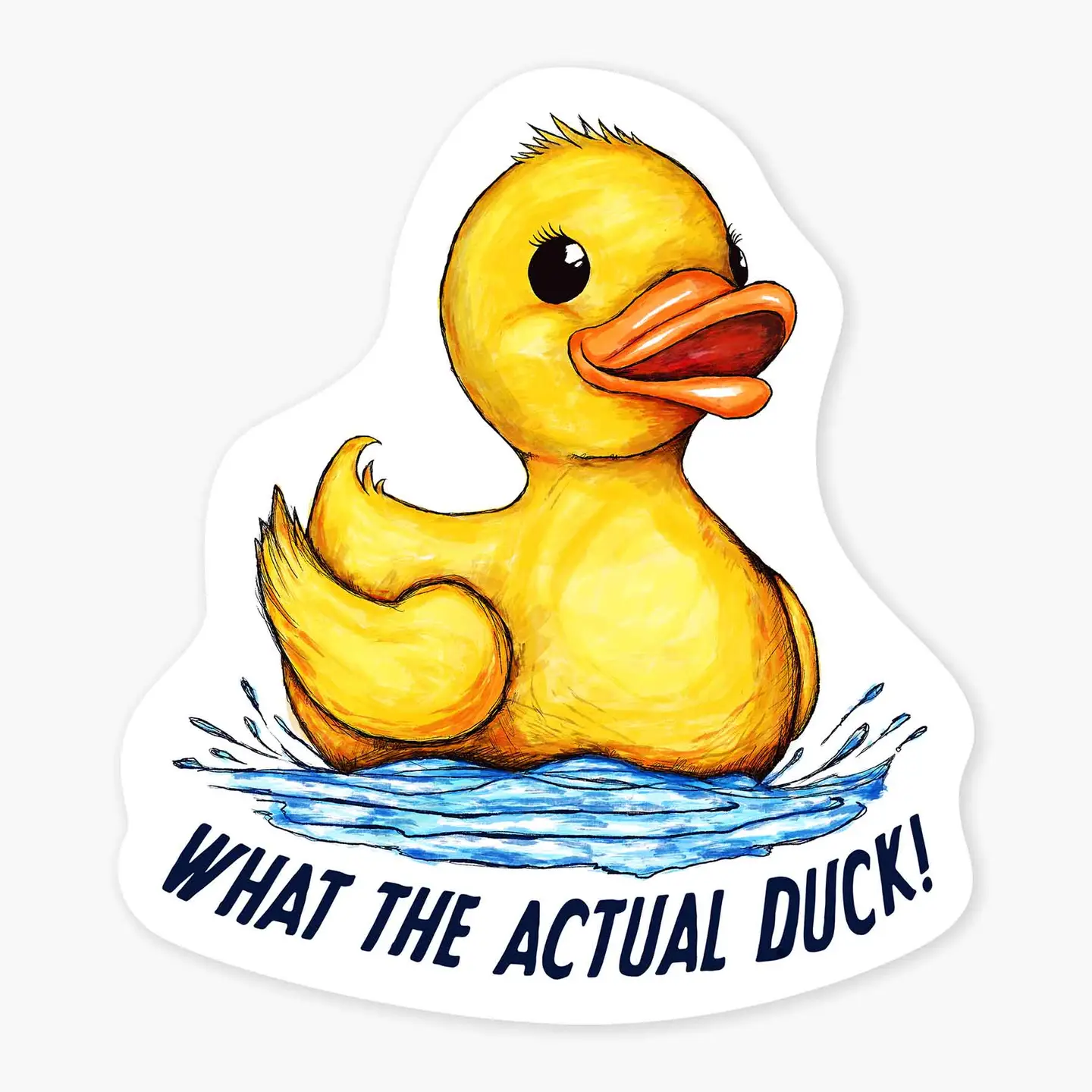 Sticker - What The Actual Duck - hotRAGS.com