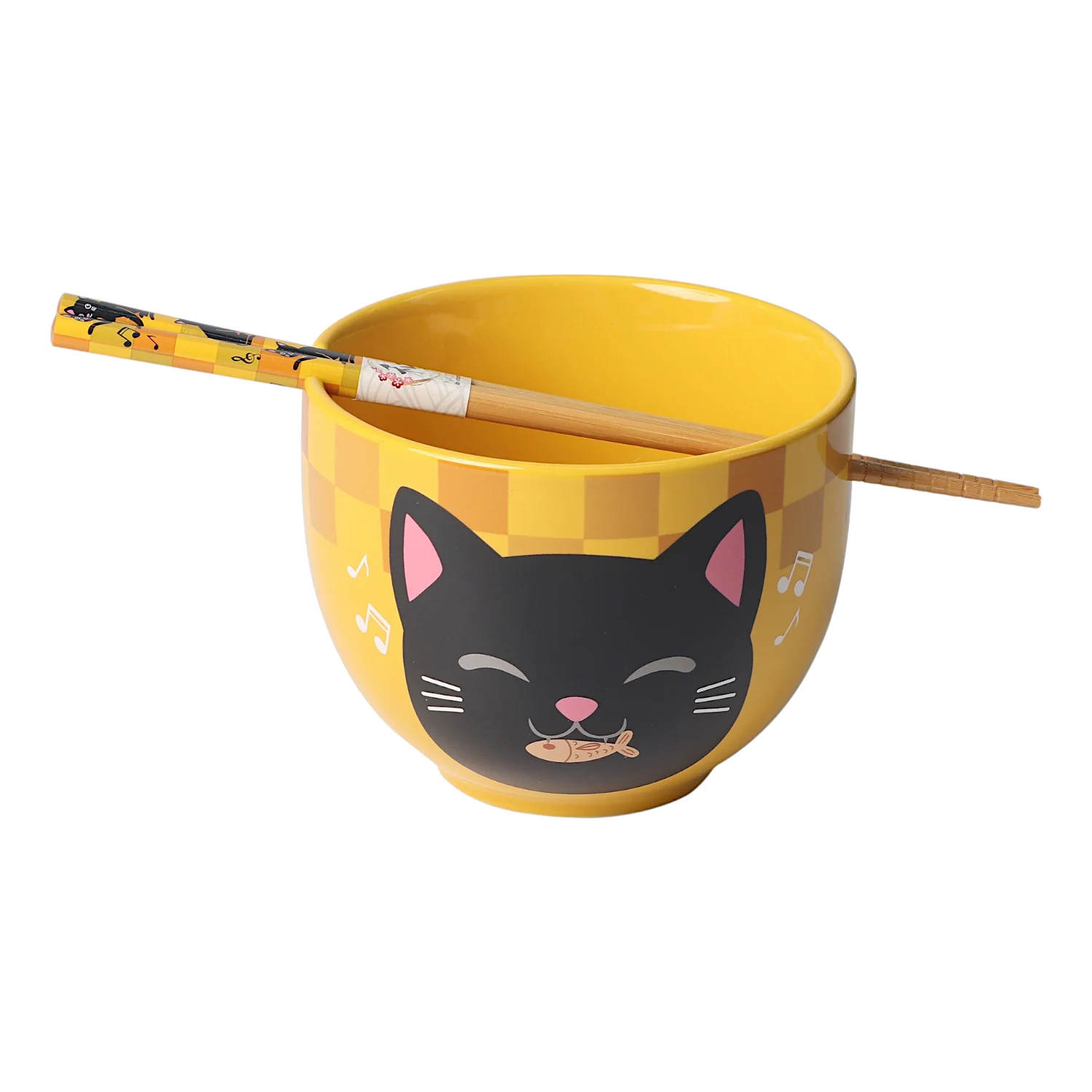 Ramen Bowl - Neko Friends Yellow - hotRAGS.com