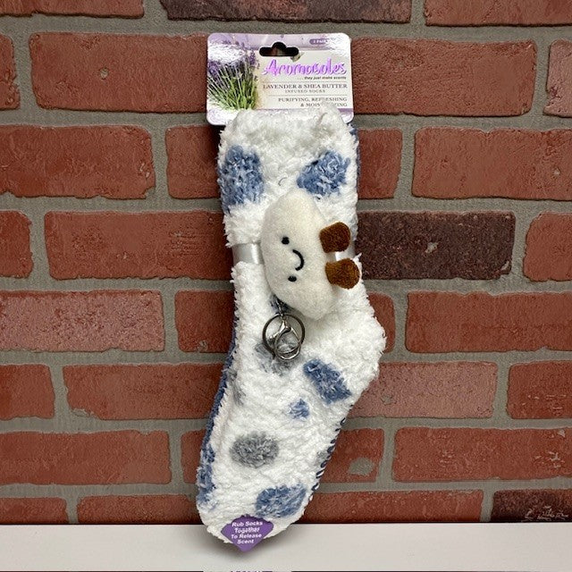 Socks And Keychain - 2 Pack Scented Socks Lavender - hotRAGS.com