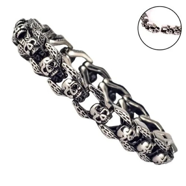 Bracelet - Skull Stainless Steel - hotRAGS.com
