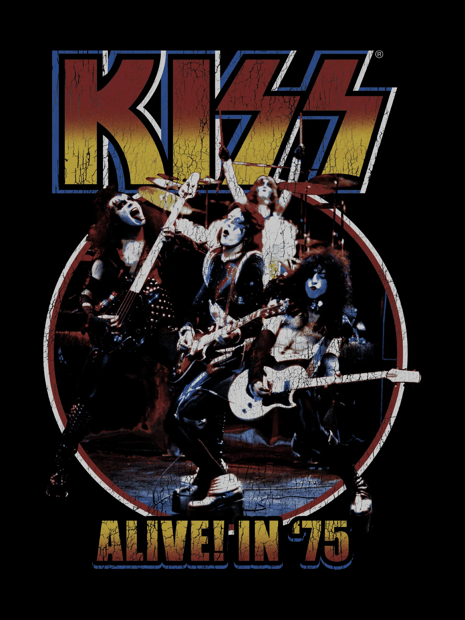 T Shirt -Kiss Alive In 75 - hotRAGS.com