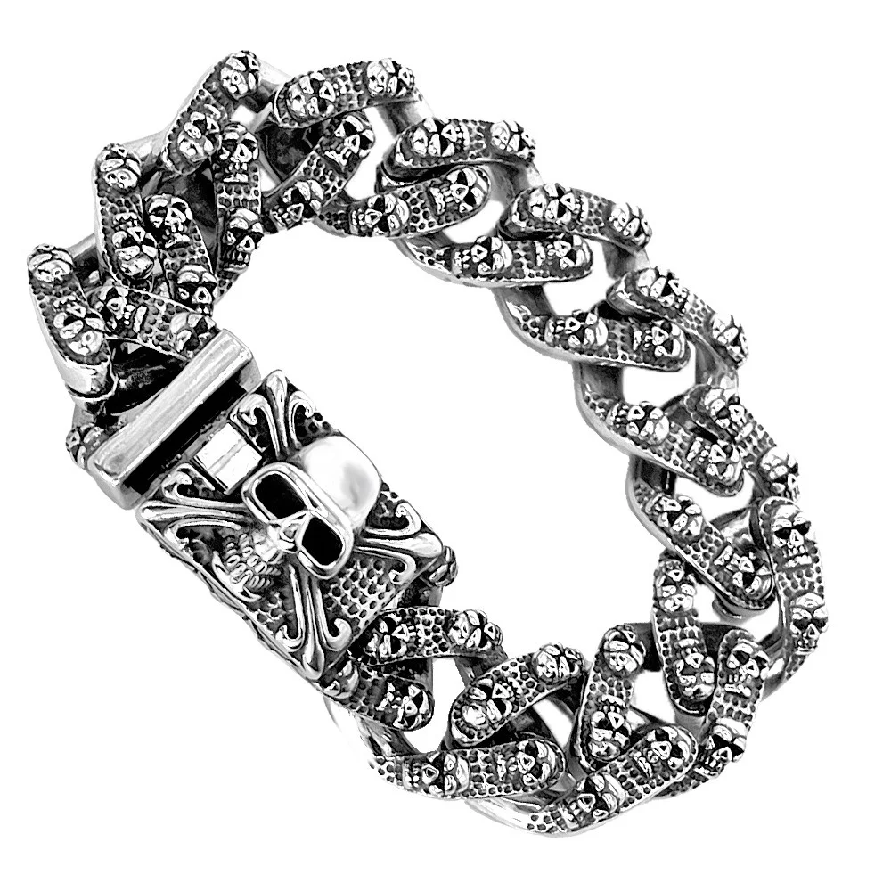 Bracelet - Stainless Skull - hotRAGS.com