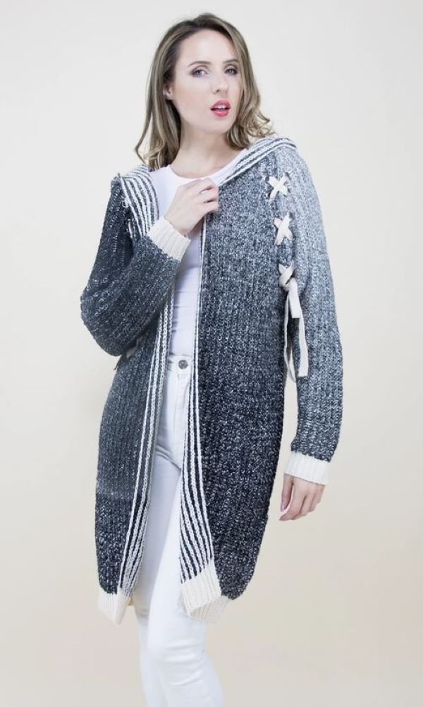 Cardigan - Hooded Laced - BK - hotRAGS.com
