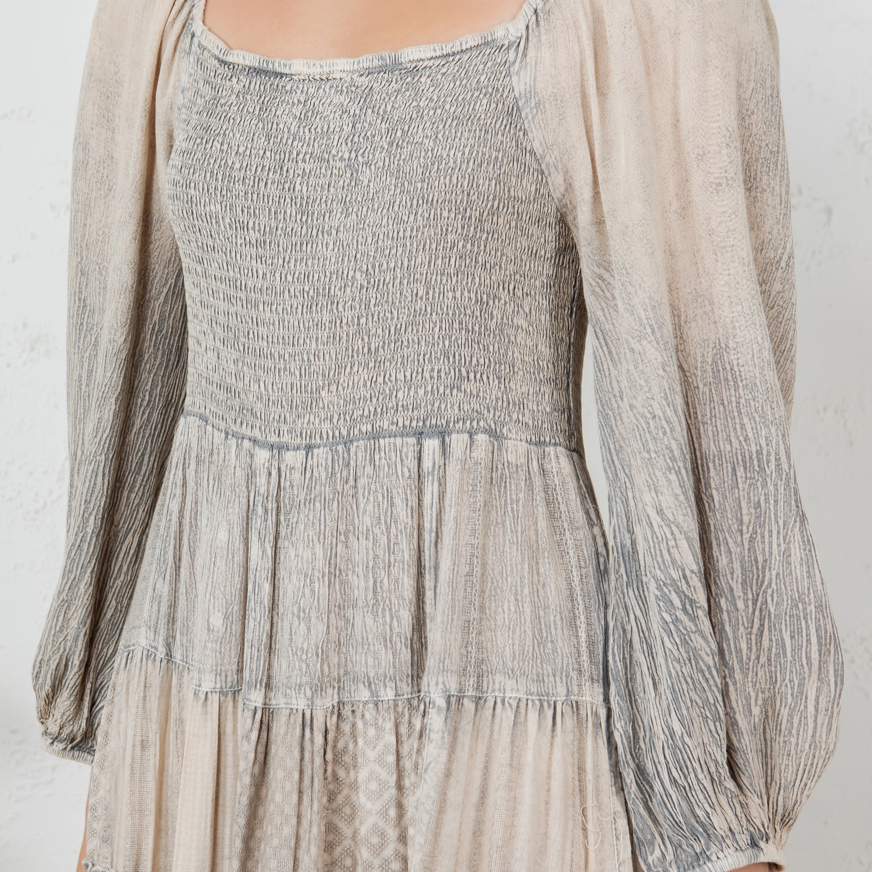 Dress - Rustic Bohemian Smocked - Olive - hotRAGS.com