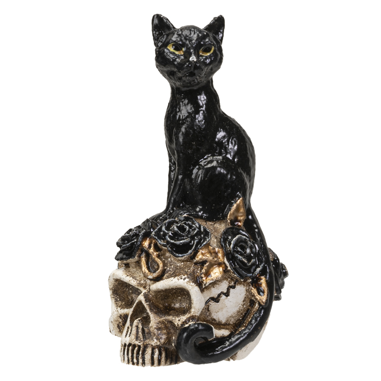 Statue - Cat Skull Miniature - hotRAGS.com