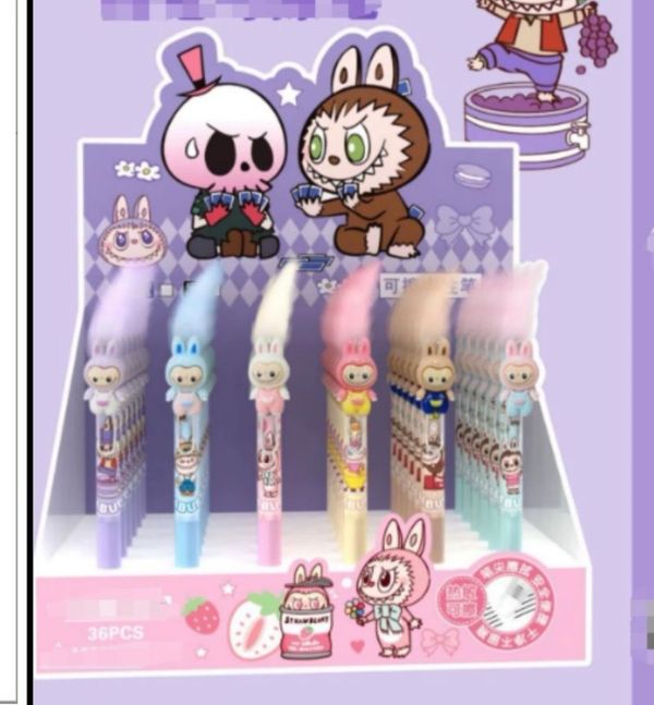 Pen Labubu Fuzzy Hair