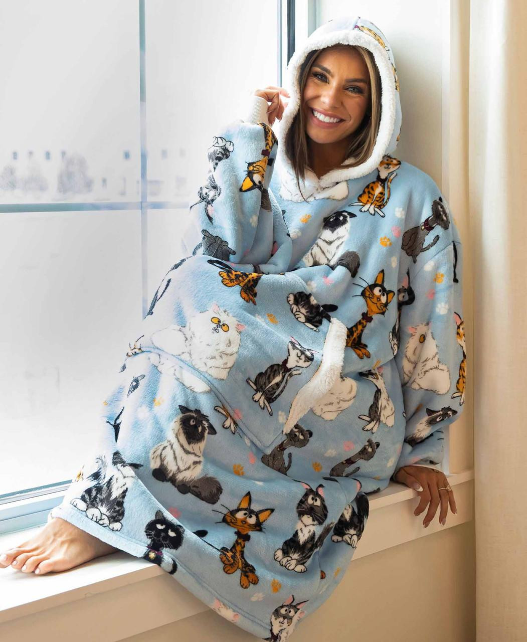 Hoodie Blanket - Cats - hotRAGS.com