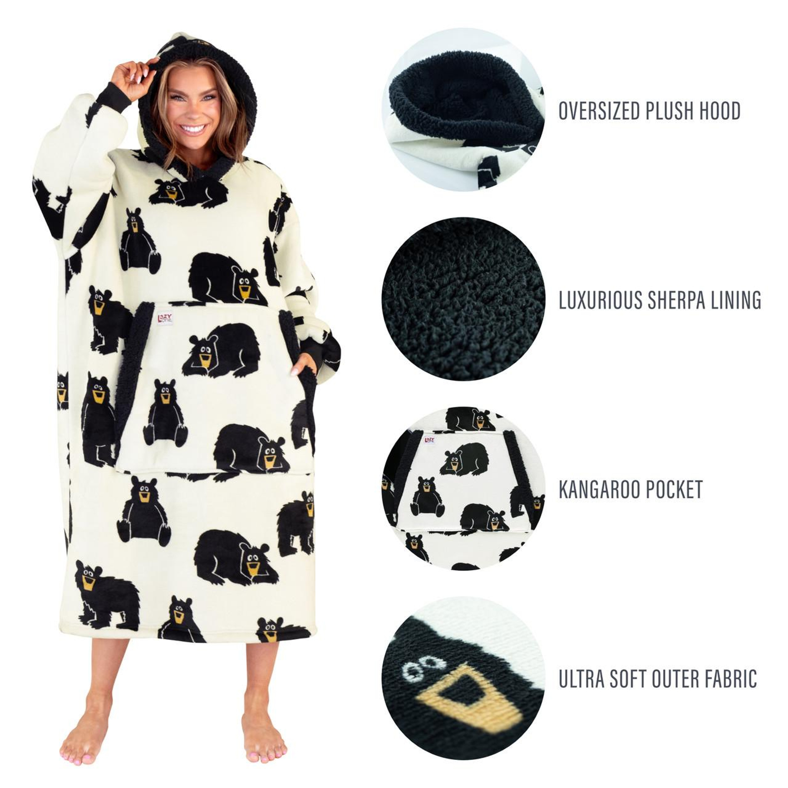 Hoodie Blanket - Family Bear - hotRAGS.com