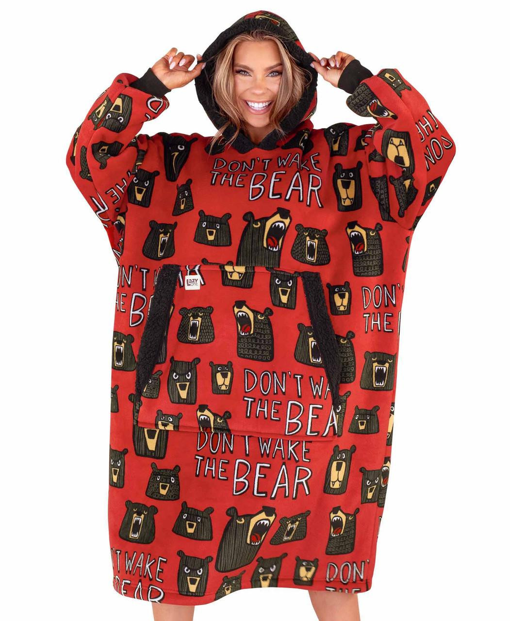 Hoodie Blanket - Don't Wake Bear - hotRAGS.com