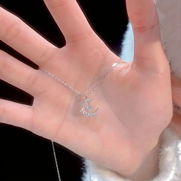 Necklace - Crescent Moon - Silver