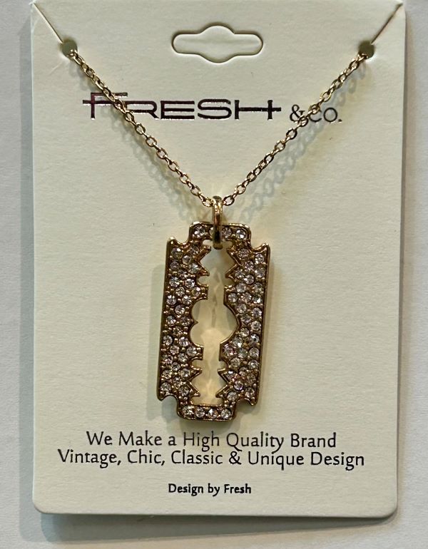 Necklace - Razor Bling - Gold - hotRAGS.com