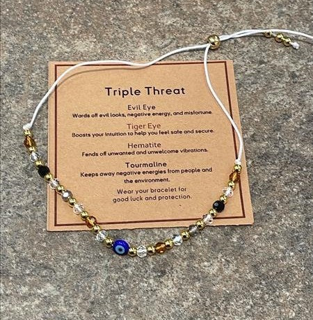 Bracelet - Triple Threat Evil Eye - hotRAGS.com