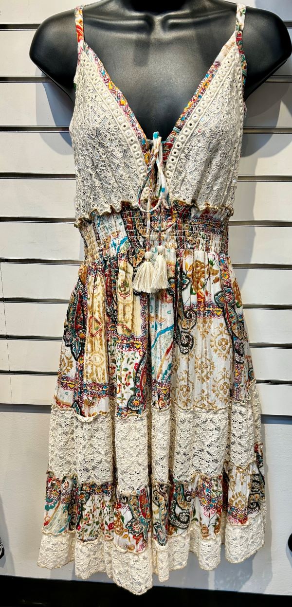 DRESS - MINI CROCHET