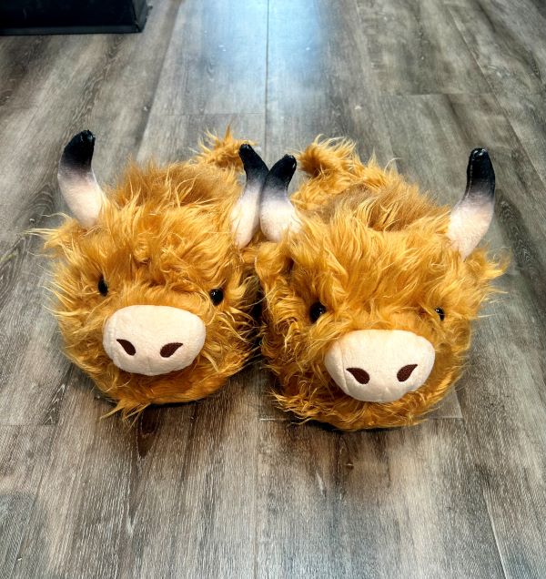 Slippers - Highland Cow - hotRAGS.com