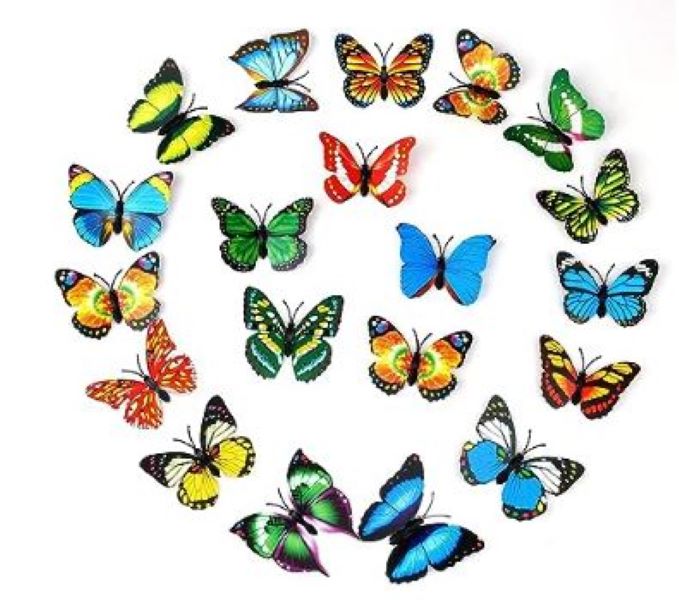 ASSORTED CLIP BUTTERFLIES