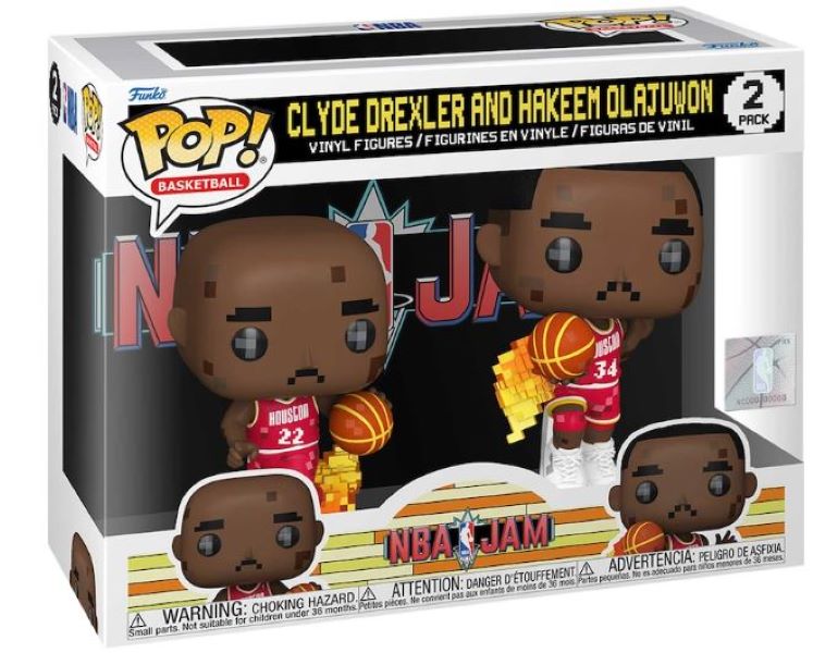 Funko Pop! Nba Jam: Rockets - Clyde Drexler And Hakeem Olajuwon 2-pack