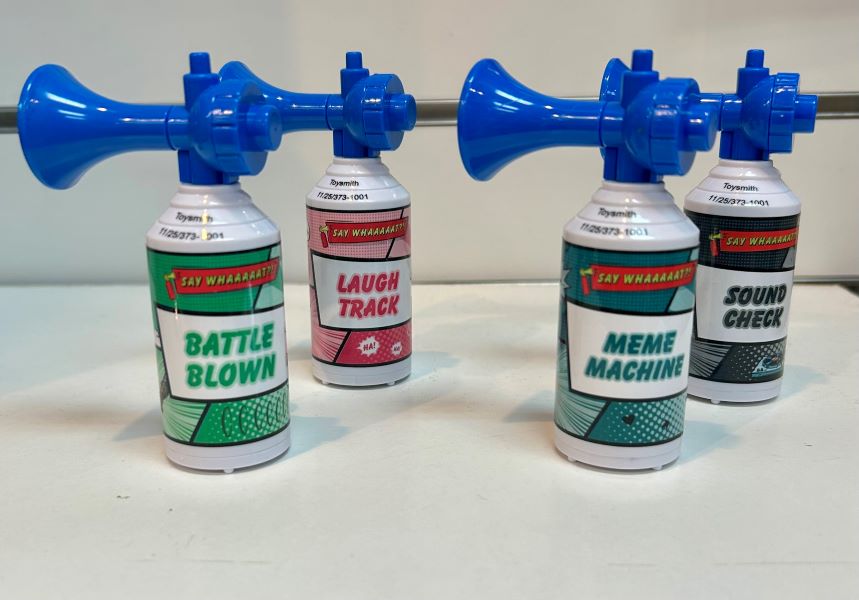 Toy - Mini Air Horn Say Whaaaat - Blue - hotRAGS.com