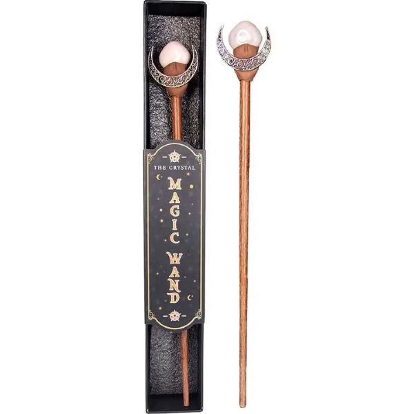 Wand - Magic Rose Quartz Moon - hotRAGS.com