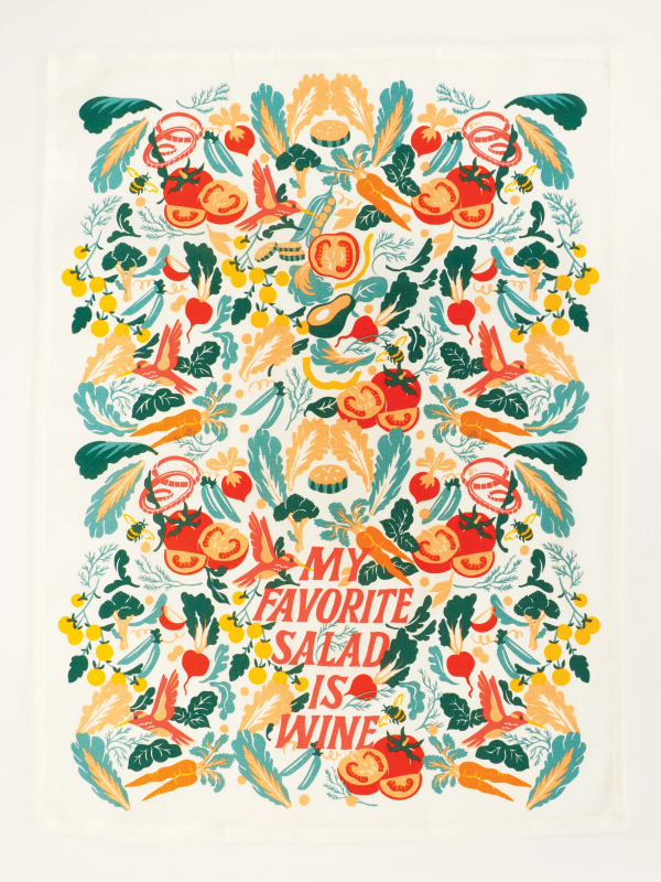 Towel - My Favorite Salad Is Wine - hotRAGS.com