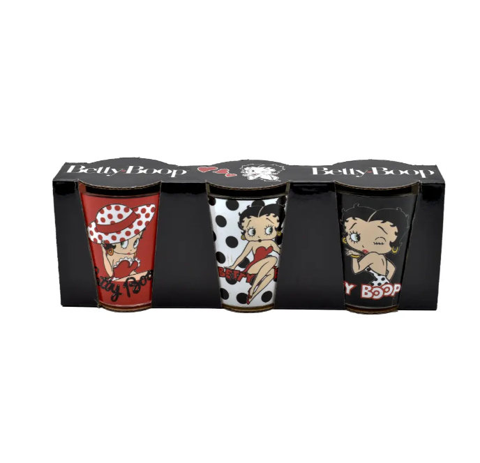 Glass Set -Mini Betty Boop 3pc - hotRAGS.com