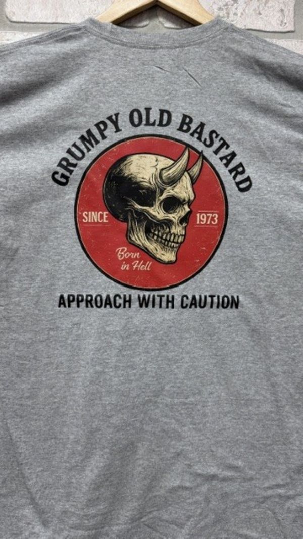 TSHIRT - Grumpy Old Bastard Approach With Caution - Dad - hotRAGS.com